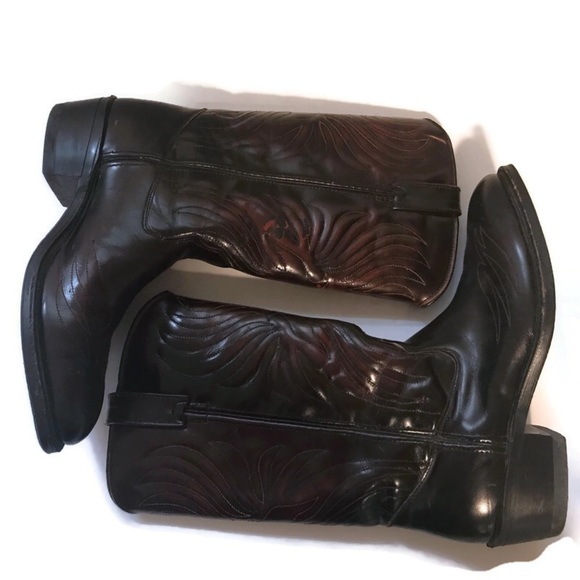 Iron Age Phoenix Rising Leather Steel Toe Cowboy Motorcycle Boots Size 8.5 - Picture 1 of 10